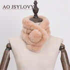 High Quality Winter Women Clip Polyester Collar Fashion Rabbit Fur Scarf
