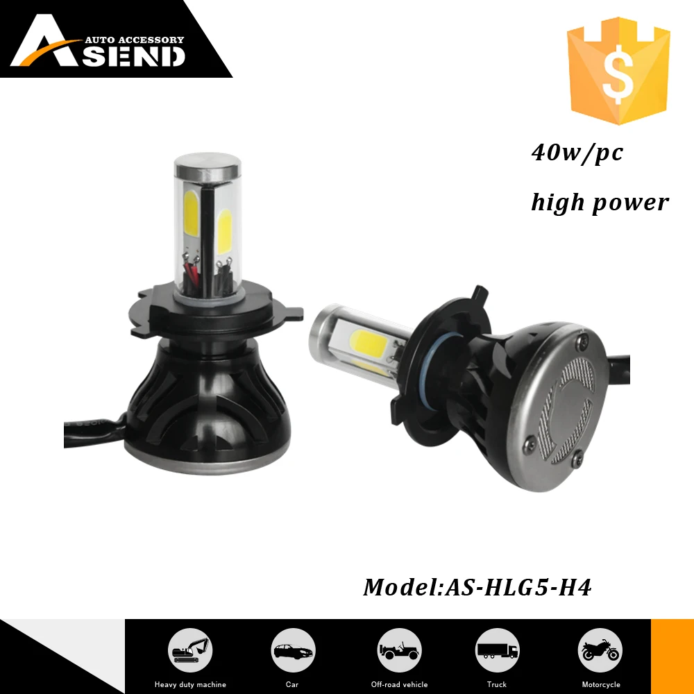 Brightest H7 Headlight Bulbs Blue Led Headlight Bulb 9007 / H4 For Auto