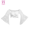 White Floral Chiffon Bat Sleeve Tops Women Gothic Lolita Sexy Off-Shoulder Top Victorian Blouse White Vintage shirt Clothing 6XL