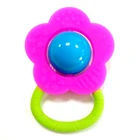 Good quality safe animal toy cute rattle set baby silicone teether
