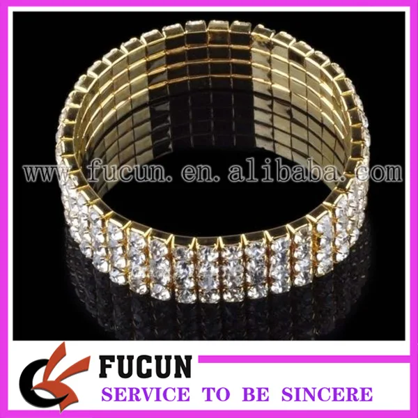 4 rows elastic rhinestone bracelet.jpg