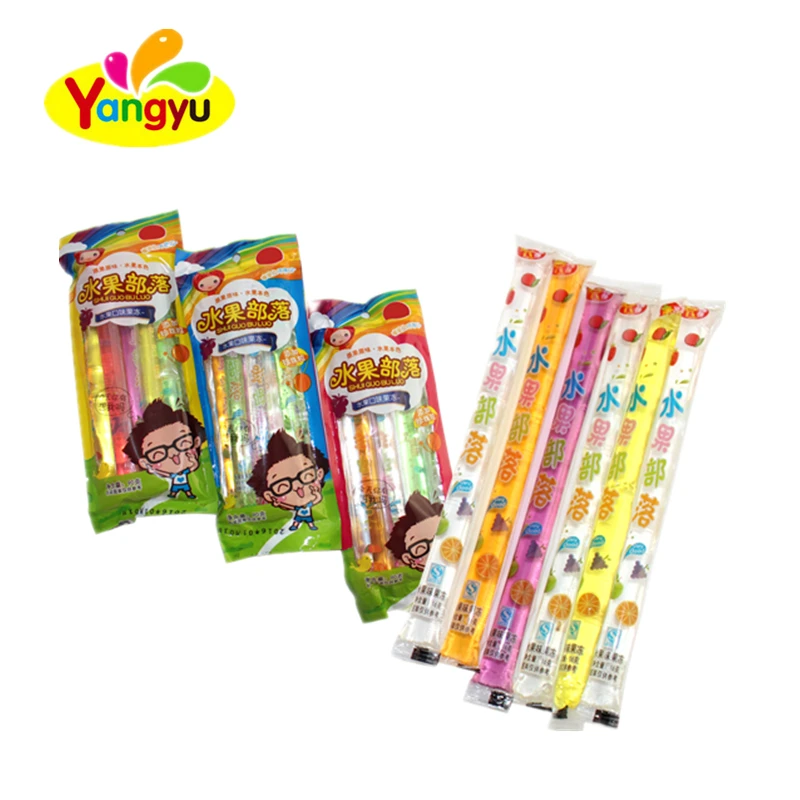 Cute gift long stick health natural assorted jelly candy
