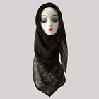 Howmay muslim hijab scarf digital print custom shawl for Malaysia women square cotton hijab voile