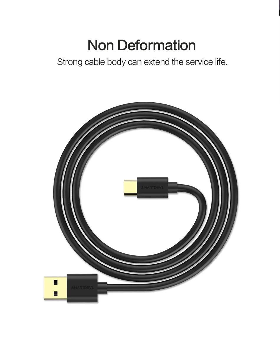 SmartDevil Micro Cable 3A Fast Charging USB Micro Data Charger Cord Cable For MP3/4 Player Video Game Player Mobile phone Comput - ANKUX.COM