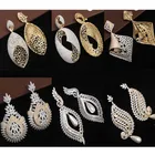 0-15717 New saudi gold jhumka earrings design with price dangle drop earrings