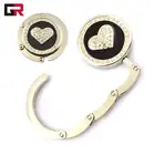 Sleeping Heavy Metal Foldable Purse School Heart Shape Hook Holder Bag Hanger