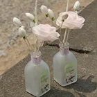 Wholesale natural aroma flower reed diffuser nature scents frosted glass bottle