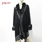 Long fur shawl traditional chinese tartan stoles and scarf with trim