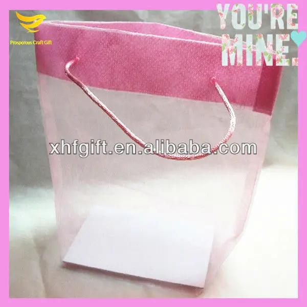 paper gift bags with organza handle