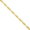 Chunky Solid Yellow Gold 1.7mm Singapore Chain Bracelet