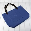 100% 260gsm blue color cotton fabric make calico cloth bag, calico tote shopper bag