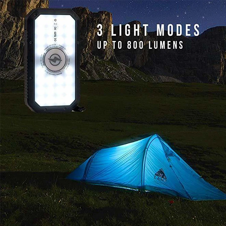 28 LED Light 3 USB Fast Charging Qi Wireless Solar Powerbank 30000mah - ANKUX.COM