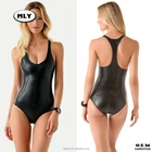 OEM Sexy Waterproof One Piece Rubber leather-wearing Swimsuit