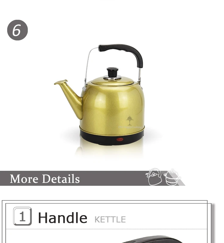 Cheap factory wholesale electric kettle  stainless steel electrical water kettle