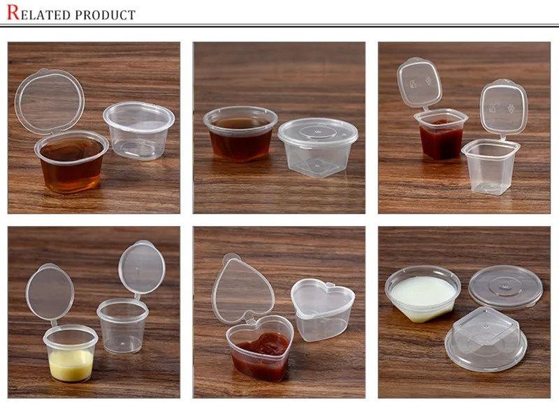 PP material disposable clear mini jelly fruit cup