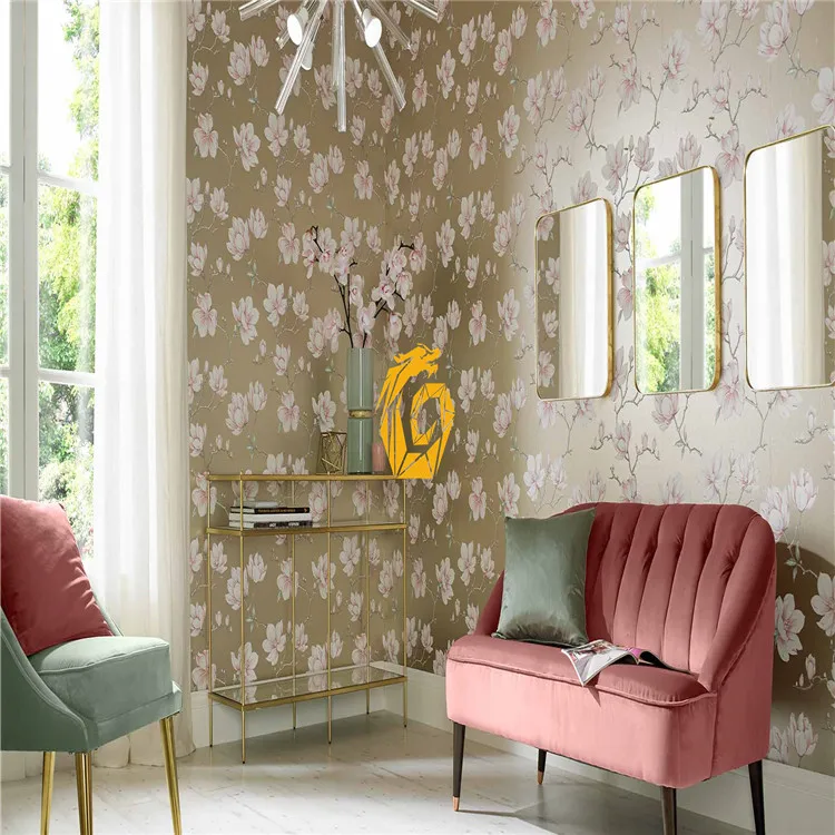 Luxury Design Flower Surface Laminate PVC Wall Panel In Stock for Living Room