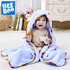 500gsm Customized organic bamboo hooded baby towel