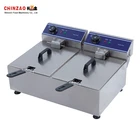 Hot Sale 10L+10L Double Tank Desktop Electric Deep Fryer With Over-temperature Protective Device
