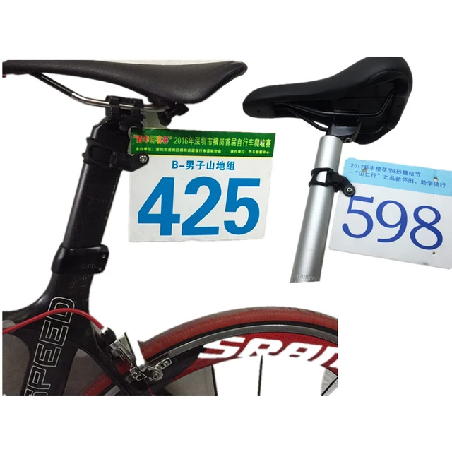 Support de montage de plaque d'immatriculation de vélo TriDuvet, cartes de  course de tige de dégager de vélo de route VTT, support de ket rapide avec  élastique - AliExpress