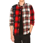 YL OEM custom fashion high quality men shirts latest designs 100% cotton long sleeve plaid shirt for china wholesale