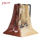 Custom embroidery scarf designs women muslim hijab silk scarf digital print