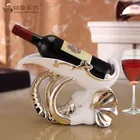 wholesale home decoration wine holder polyresin elephant single bottle wine rack