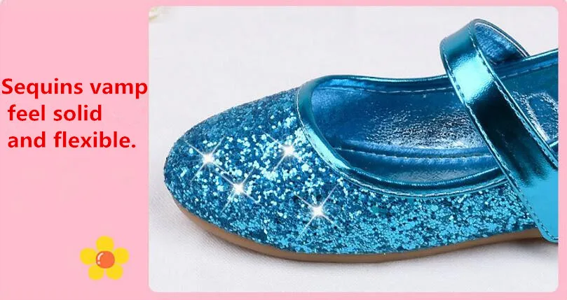 Girls Sequins leather sandals-34