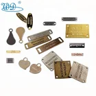 Gold Plated Logo Plate Laser Engraved Metal Label Custom Stainless Steel Laser Engraved Silver Gold Plated Brand Metal Logo Plate For Handbags Metal Label