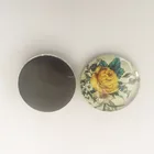 Custom colorful design round shaped crystal fridge magnet