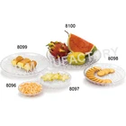 For Fruit, snack, cake, appertizer Clear Hard Plastic Round Buffet Plate