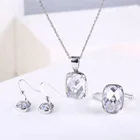 Zhefan turkish jewelry accessories women necklace jewelry bridal white cubic zirconia necklace set