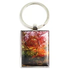 Cheap Custom Blank Epoxy Sublimation Printed Digital Photo Frame Keyrings Key Chain Keychain