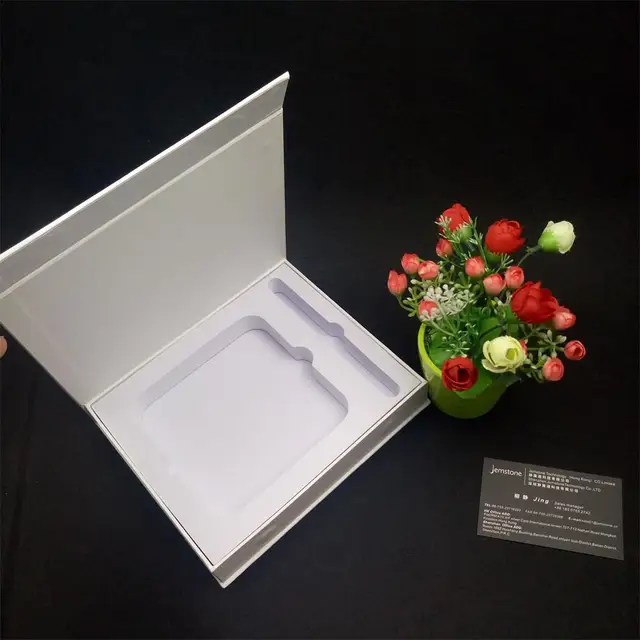 luxury custom logo white cardboard magnetic packaging paper gift