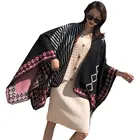 Turkey Travel Photo National Wind Shawl Thick Warm Cashmere Shawl Cape Scarf Merino Wool Poncho
