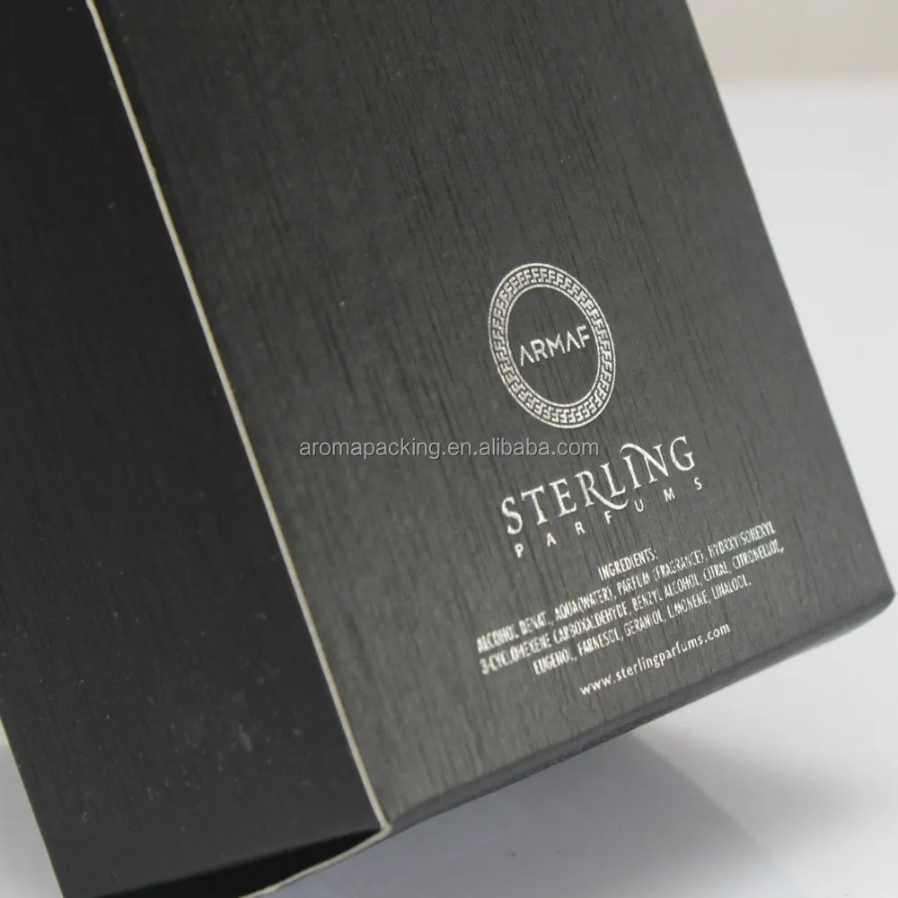 High-end cardboard custom logo perfume box for gift packaging