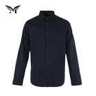 Plain dyed single button 100% cotton wholesale long sleeve blank dress shirts for men