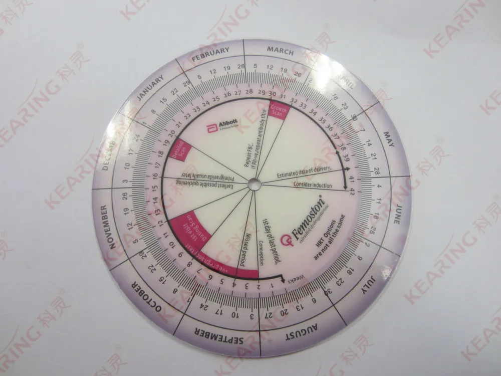 Kearing Wheel Chart Calculator,Pregnancy Turntable,White Wheel Chart Chart Wheel Calculator