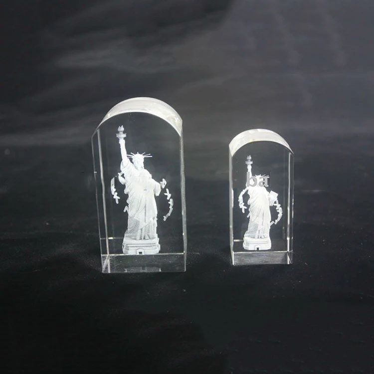 product statue of liberty laser engraving cube-21