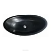 China Huanan Black Granite Sink Ellipse Oval Bathroom Wash Basin