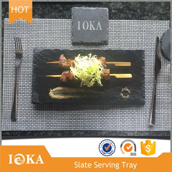 black stone serving tray black slate plates for restaurent