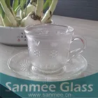 High Quality Glass Turkish Tea Cups With Saucer