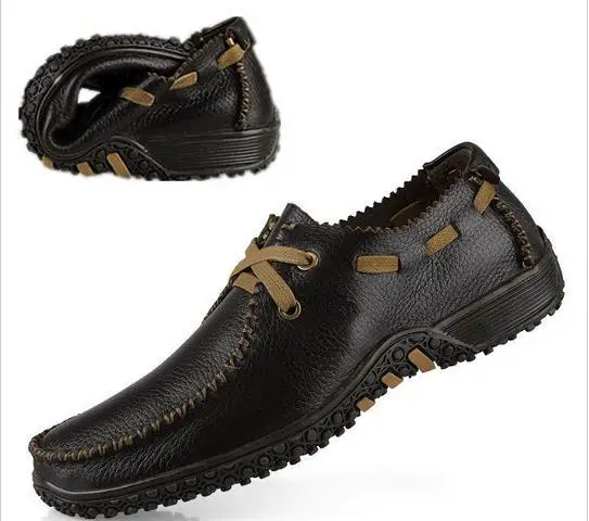 Quality men genuine leather shoes Breathable flats casual sneaker driving shoe gommini loafers shoes size 37-47 free shipping