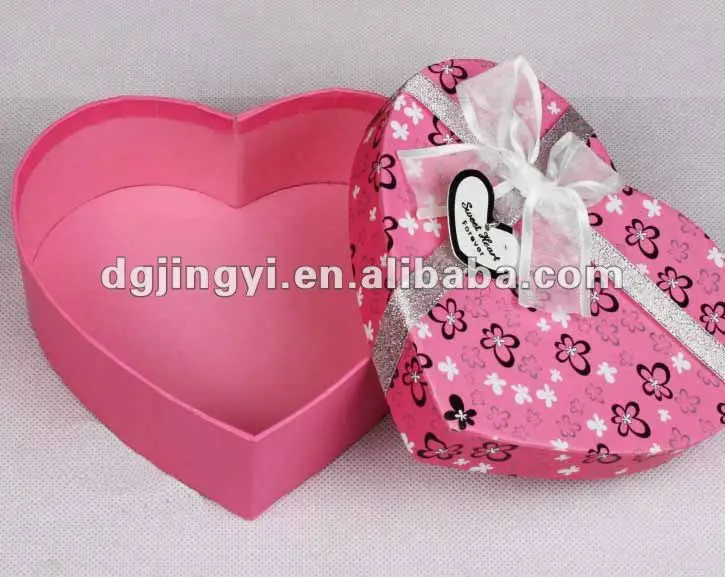 heart shape cardboard gift box,sweet engagement gift paper box