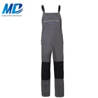 Wholesale 100% Cotton Gray Denim Breathable Cargo Work Bib Overalls