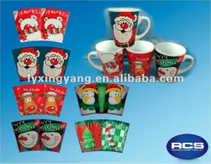 christmas ceramic gift cup, porcelain promotional mug, cup mug