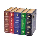 Book shape wooden box for home decorations
