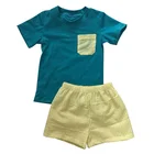 Baby Boys Clothing Sets Summer Baby Boy Clothes Suits T-shirt+Seersucker Short 2Pcs Outfit