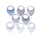 Baby Bandana Drool Bibs (4-Pack) Absorbent Organic Cotton Bibs,Colorful Unisex Designs, Ultra Soft & Adjustable