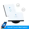 New Sonoff Touch EU US Wifi Wall Touch Switch 1 Gang Wireless Remote Light Relay App Control Work with Alexa Google Home