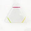 promotional gift custom logo 3 color triangle highlighter